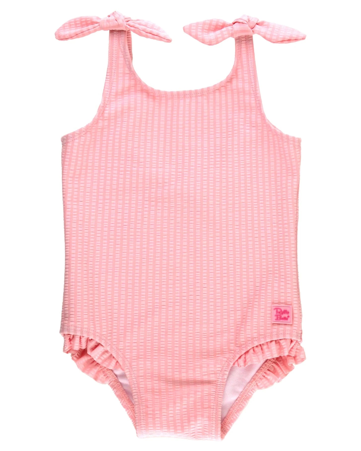 PINK TIE SHOULDER ONE PIECE SWIMMY