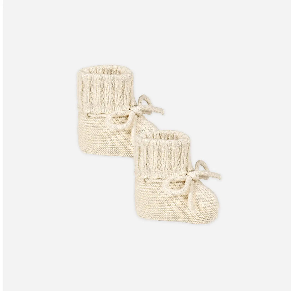 KNIT BOOTIES - HEATHERED NATURAL