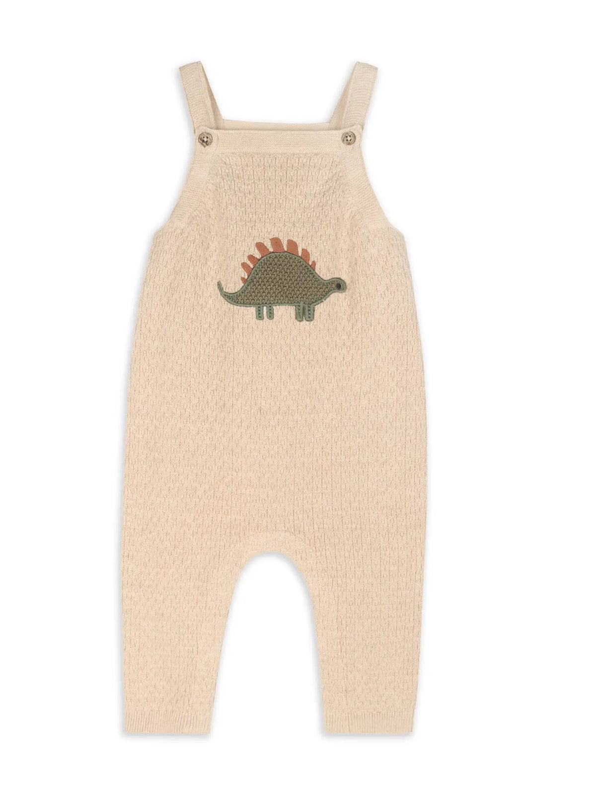 DINO EMBROIDERED KNIT OVERALL SET