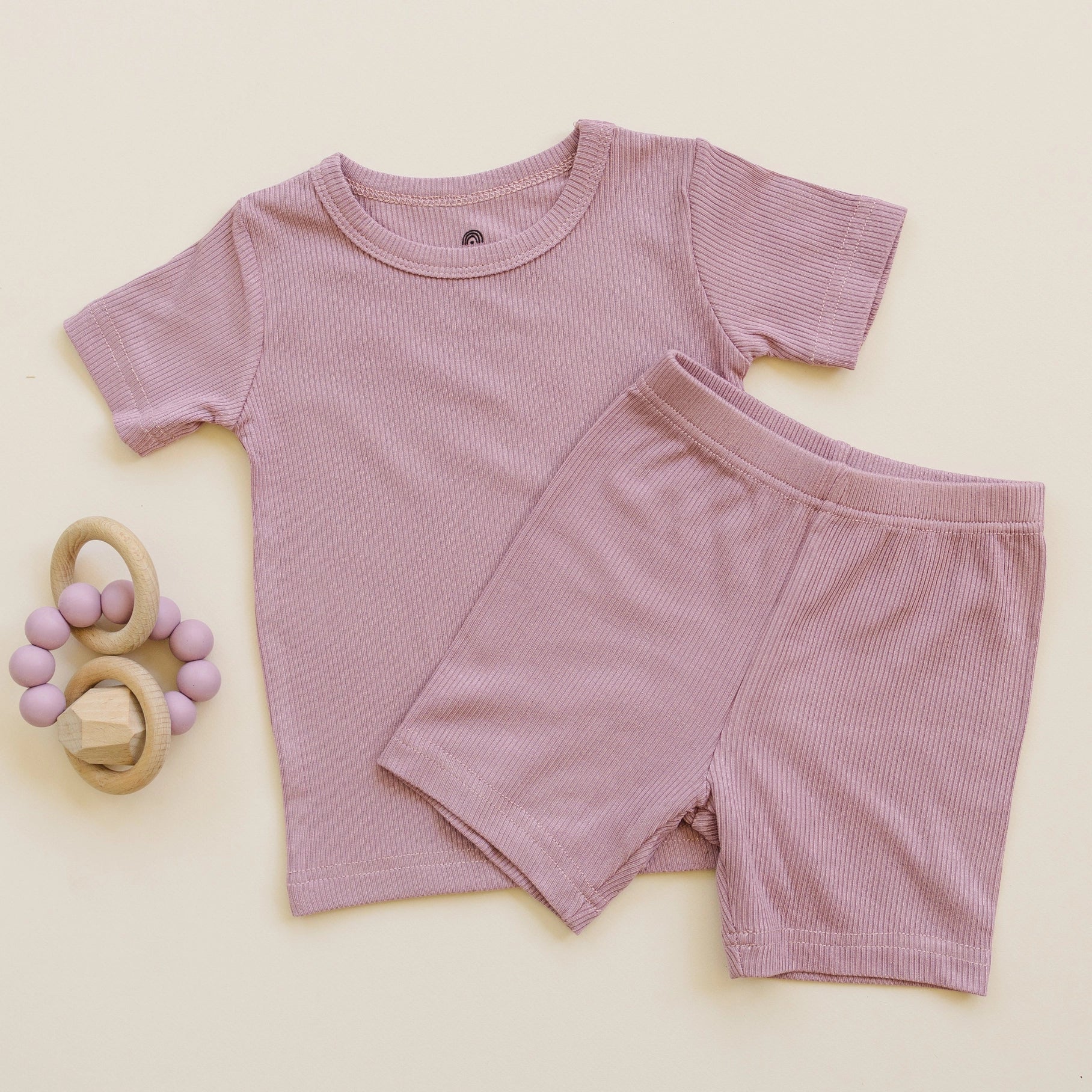 BERRY RIBBED BAMBOO TODDLER SET
