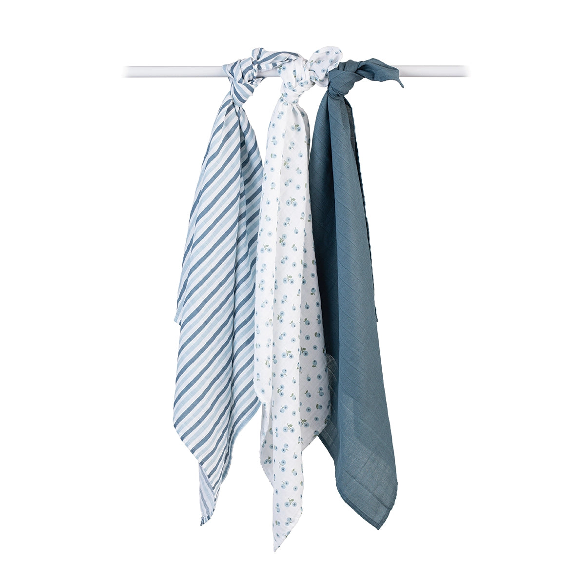 BLUEBERRIES MUSLIN RECEIVING BLANKET - 3 PACK