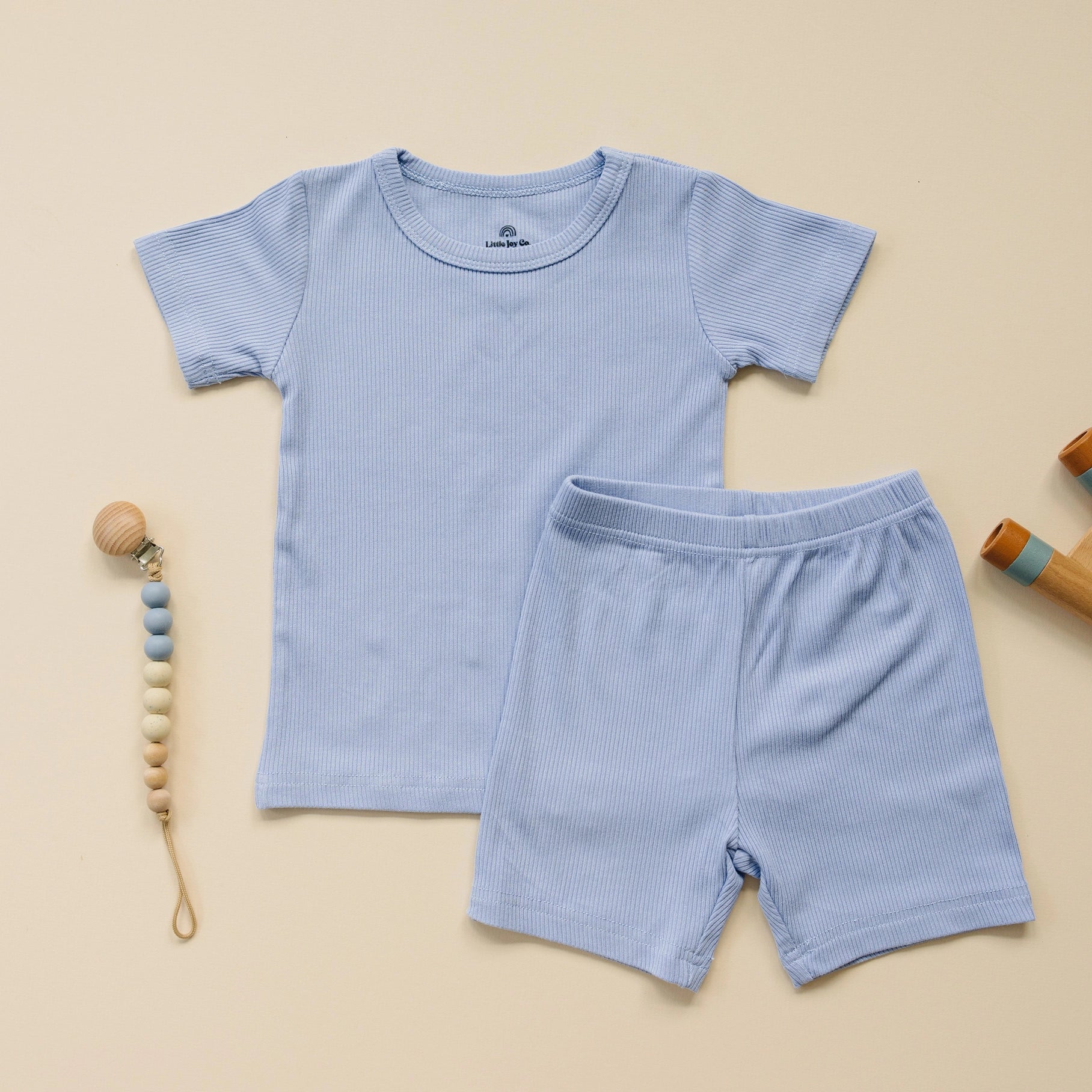 HUCKLEBERRY RIBBED BAMBOO TODDLER SET