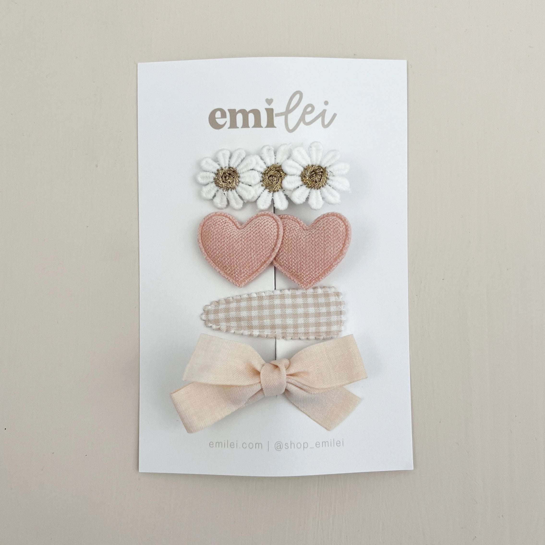 FLORAL LOVE HAIR CLIP SET