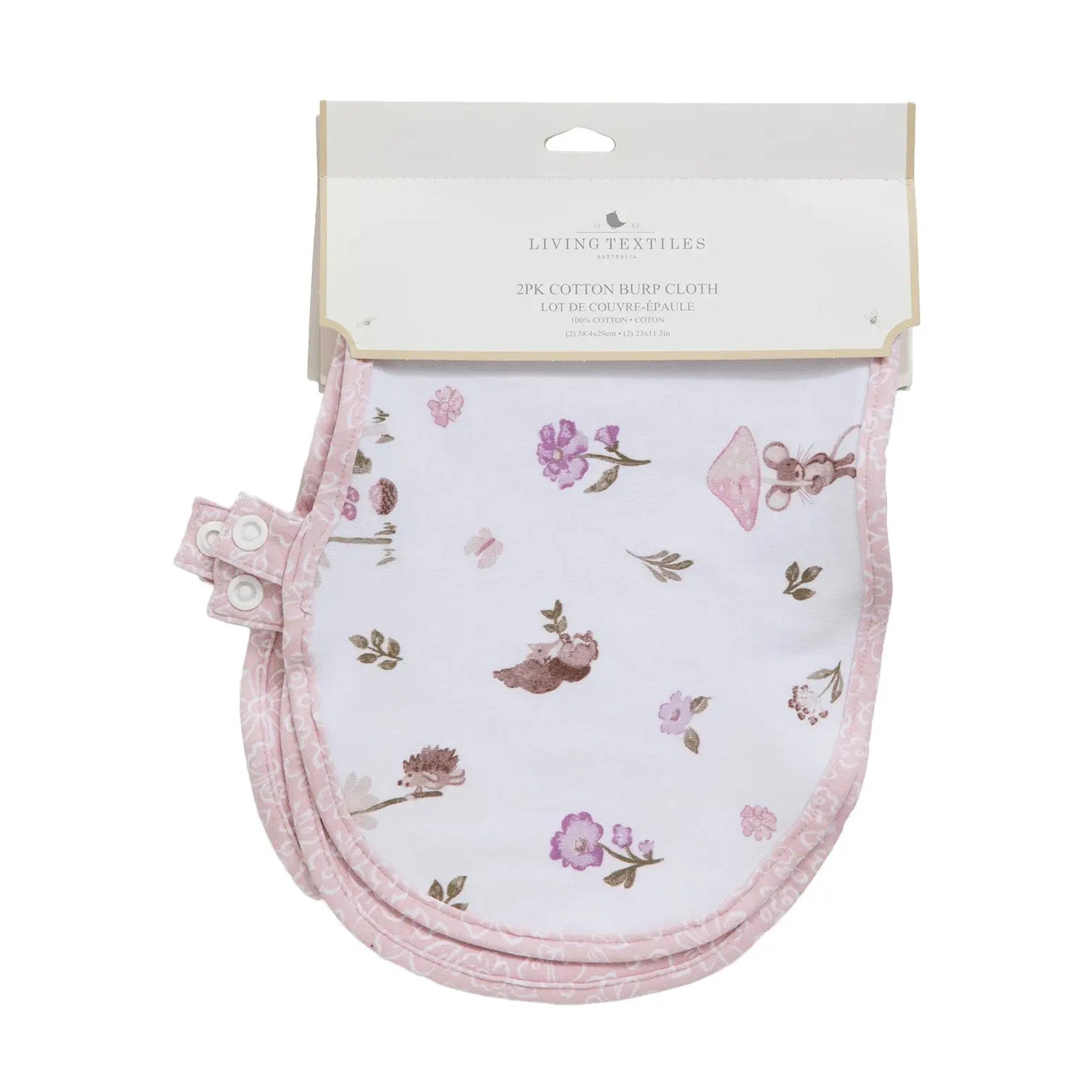 MUSHROOM HOUSE BURP CLOTH - 2 PACK