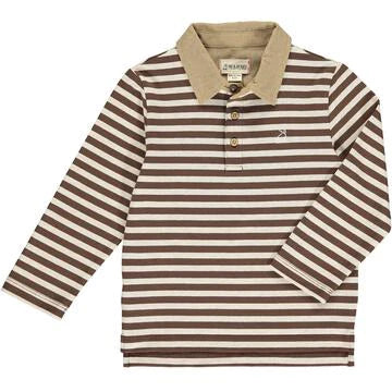 WAVERLY POLO BROWN/BEIGE STRIPE