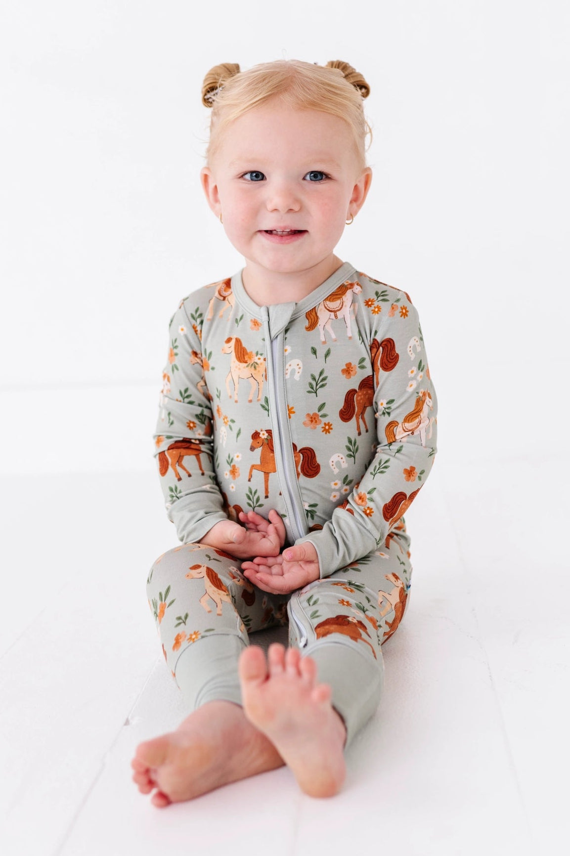 KIDS BAMBOO SLEEPER HORSIN AROUND