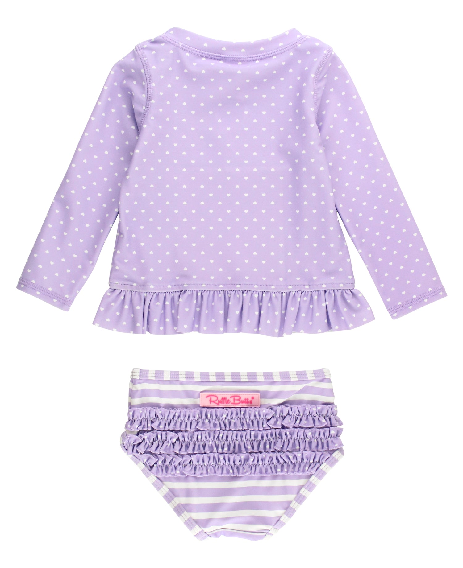 LAVENDER HEART LONG SLEEVE RASH GUARD
