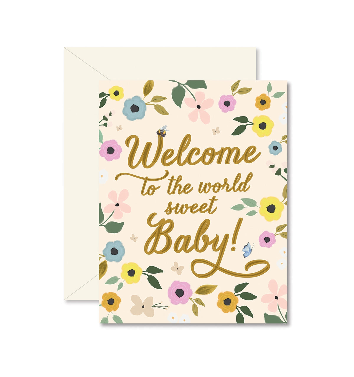 WELCOME SWEET BABY GREETING CARD