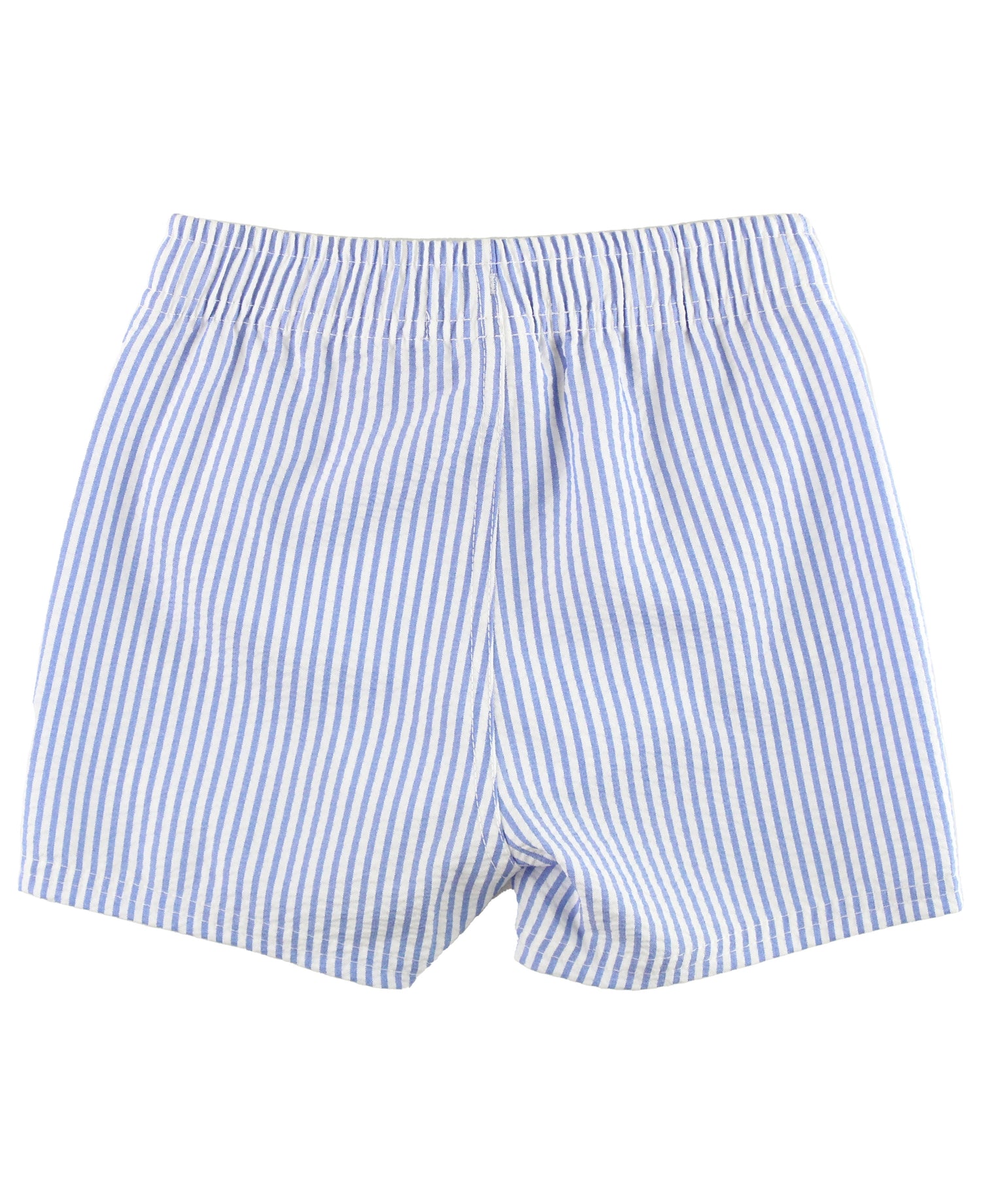 PERIWINKLE SEERSUCKER SWIM TRUNKS