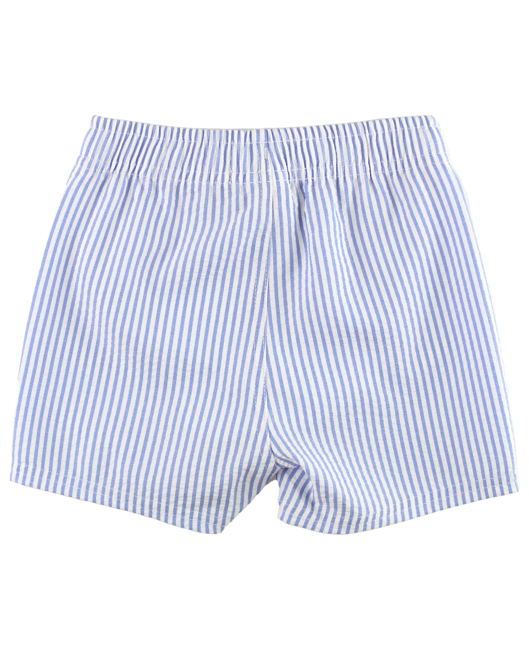 PERIWINKLE SEERSUCKER SWIM TRUNKS