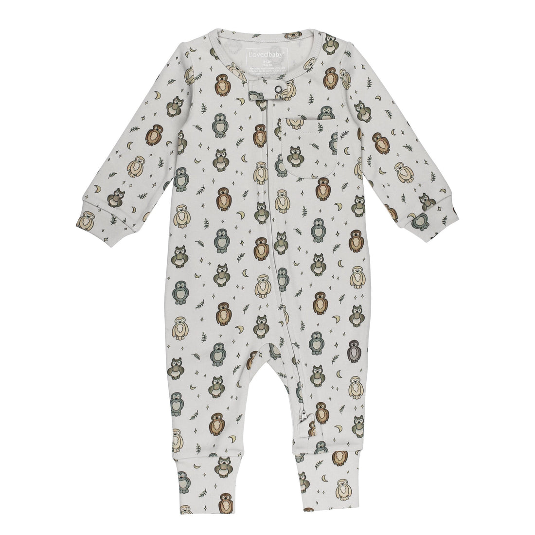 ORGANIC ZIPPER ROMPER - OWL HOO?