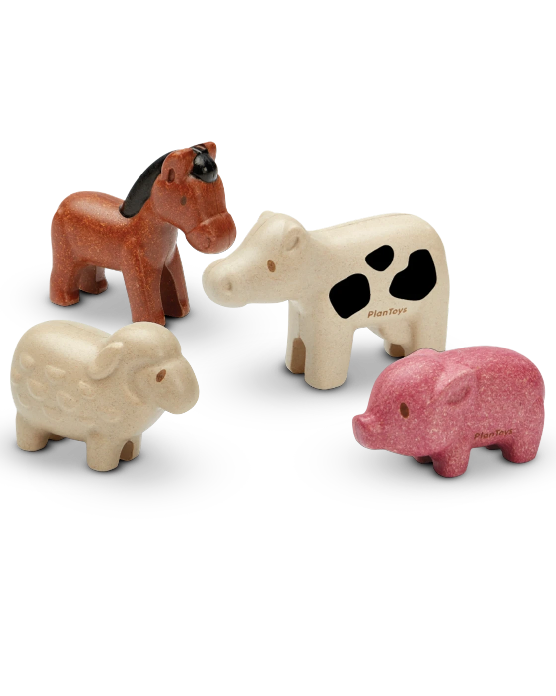 WOOD FARM ANIMALS SET