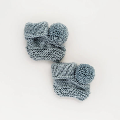 BABY BOOTIES WITH POM POMS