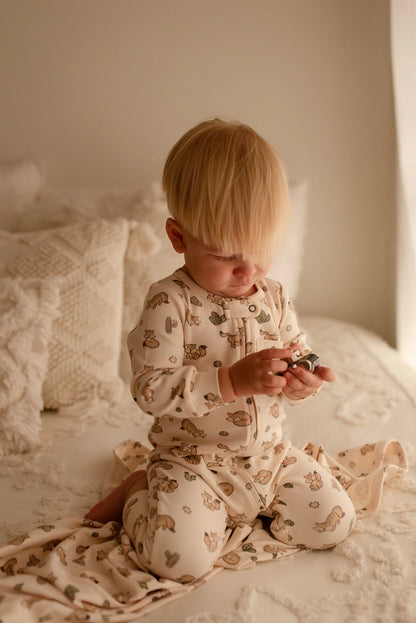 ORGANIC ZIPPER ROMPER - LITTLE FOX