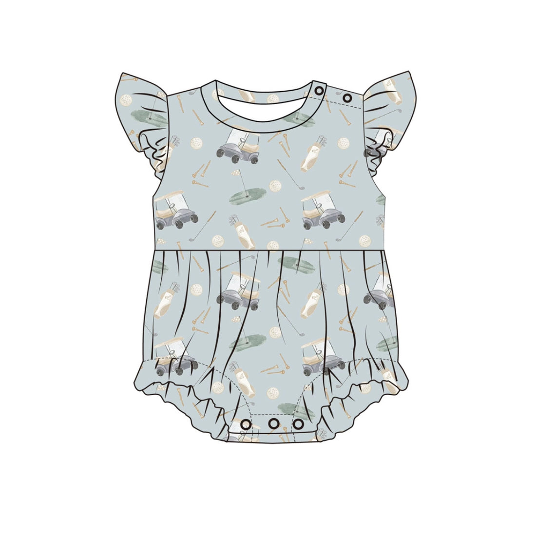 GOLF BAMBOO RUFFLE ROMPER