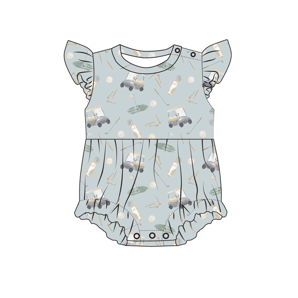 GOLF BAMBOO RUFFLE ROMPER