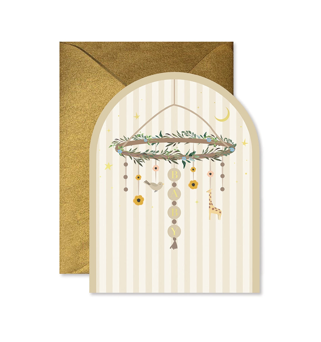 BABY MOBILE ARCH GREETING CARD