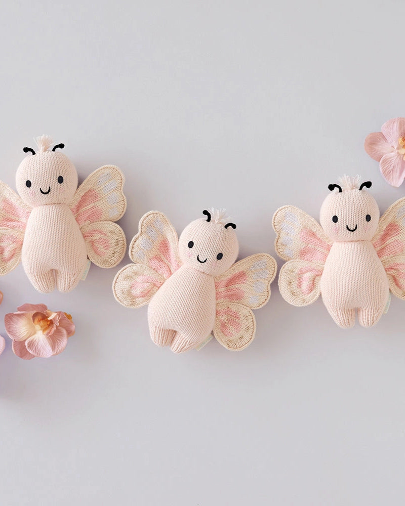 CHOCHET BABY BUTTERFLY - PALE PINK