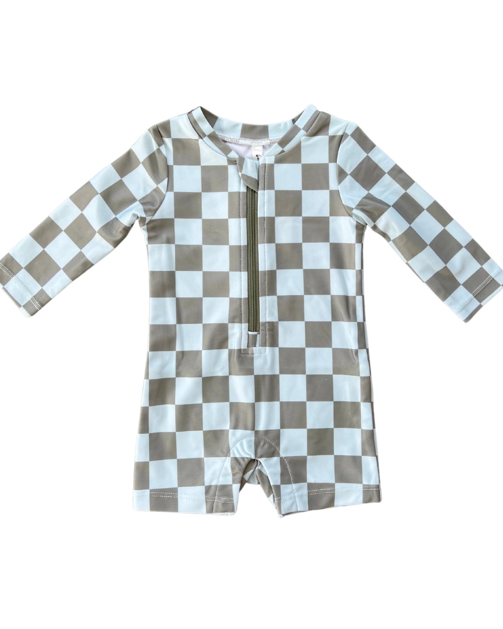 RASHGUARD CHECKERED SWIMSUIT