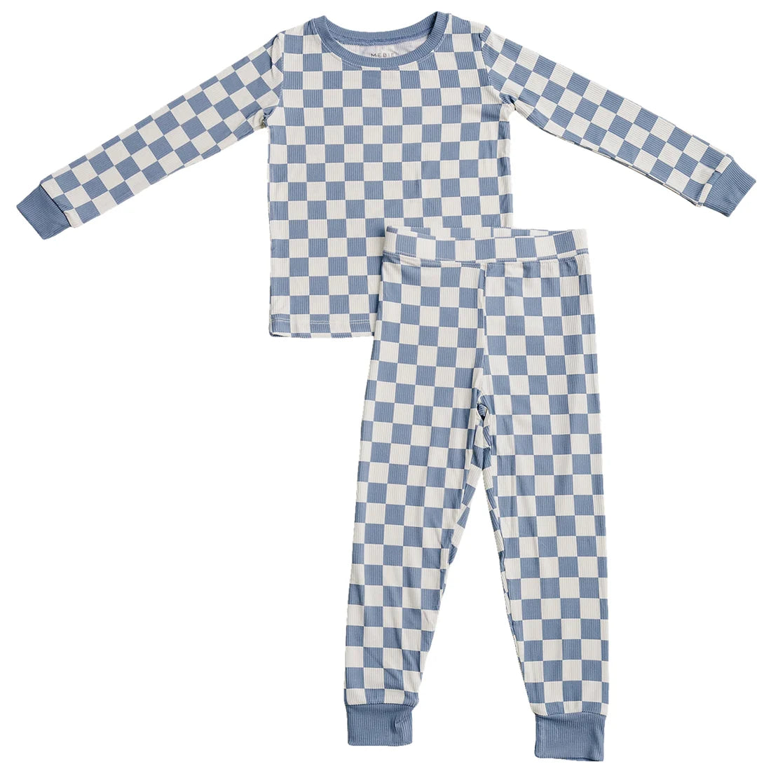 BLUE CHECKERED BAMBOO COZY SET