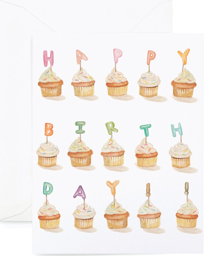 BDAY CUPCAKES - CARD