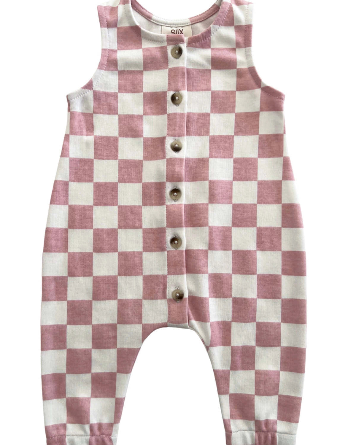 BAY JUMPSUIT - STRAWBERRY SHORTCAKE CHECKERBOARD