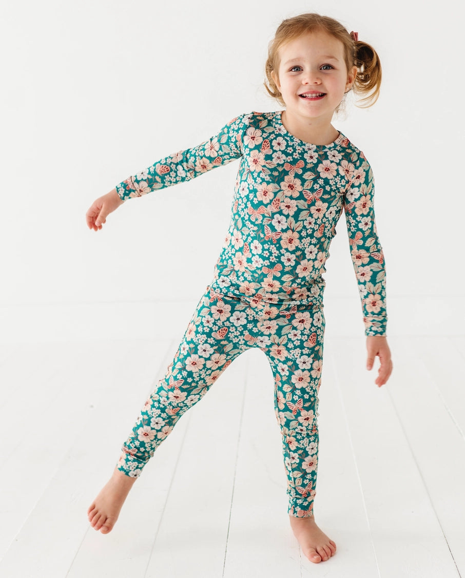 KIDS BAMBOO PAJAMAS - JUNIPER