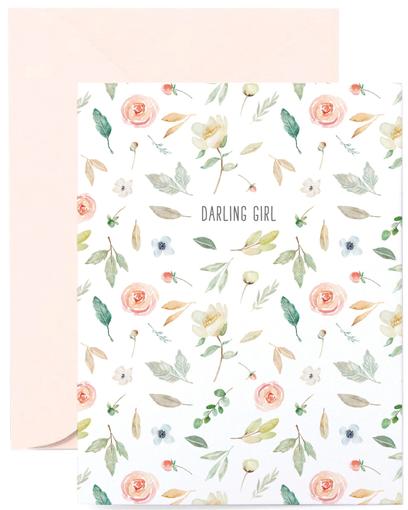 DARLING FLORAL GIRL - CARD