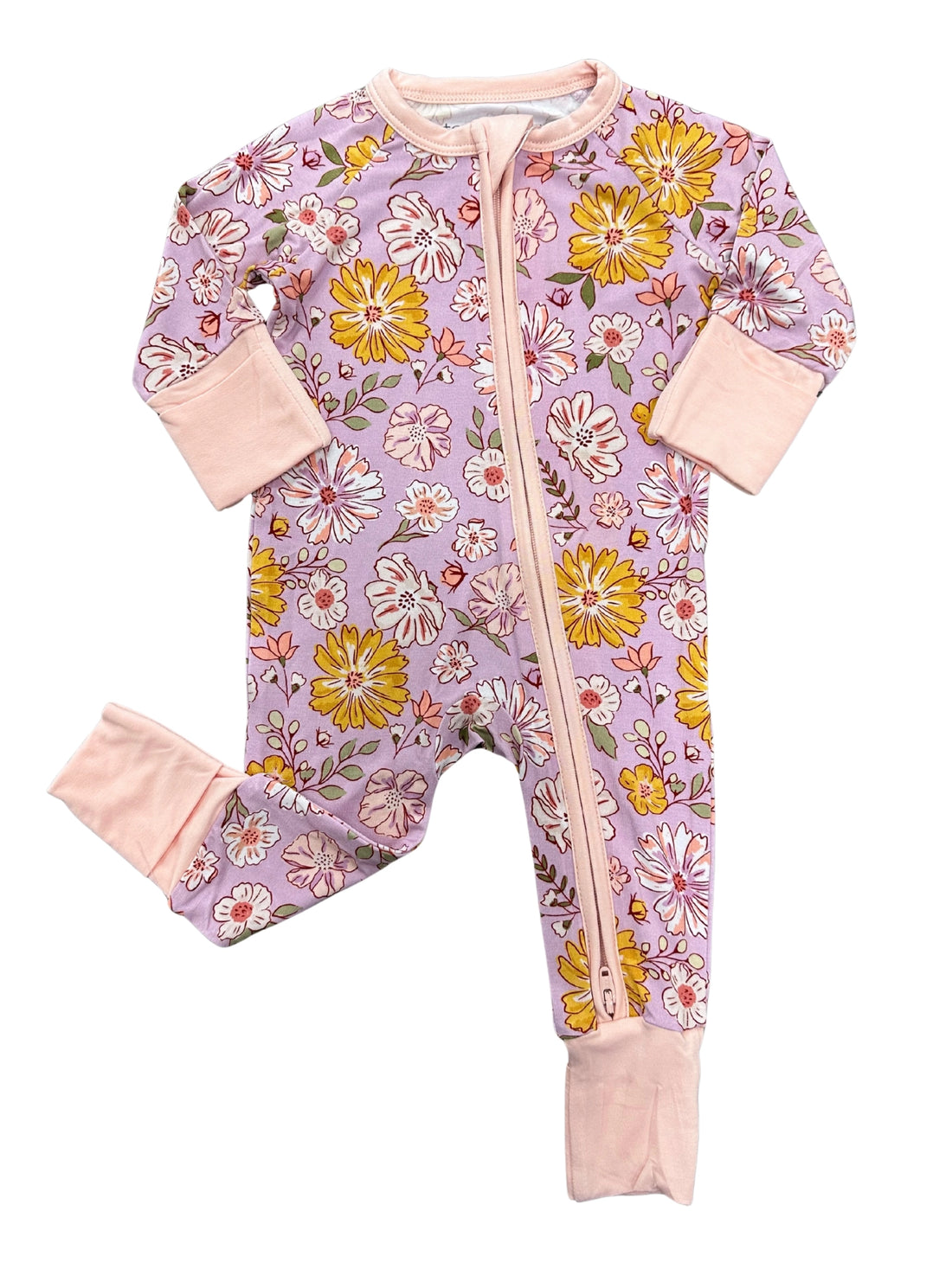 FALL FLOWERS ZIP ROMPER