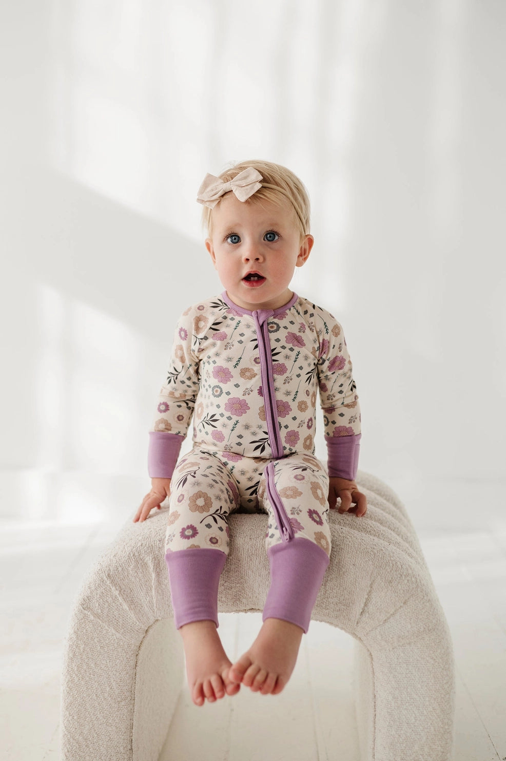 WINTER FLORAL LONG SLEEVE ROMPER