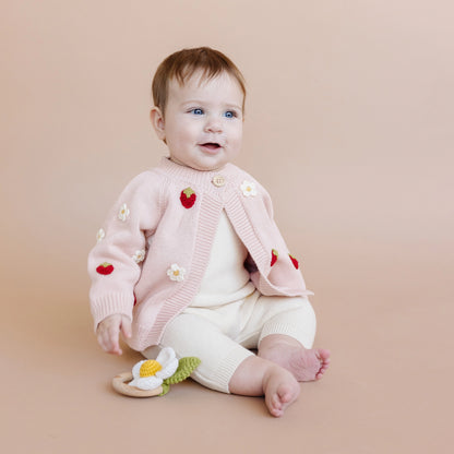 STRAWBERRY FLOWER CARDIGAN