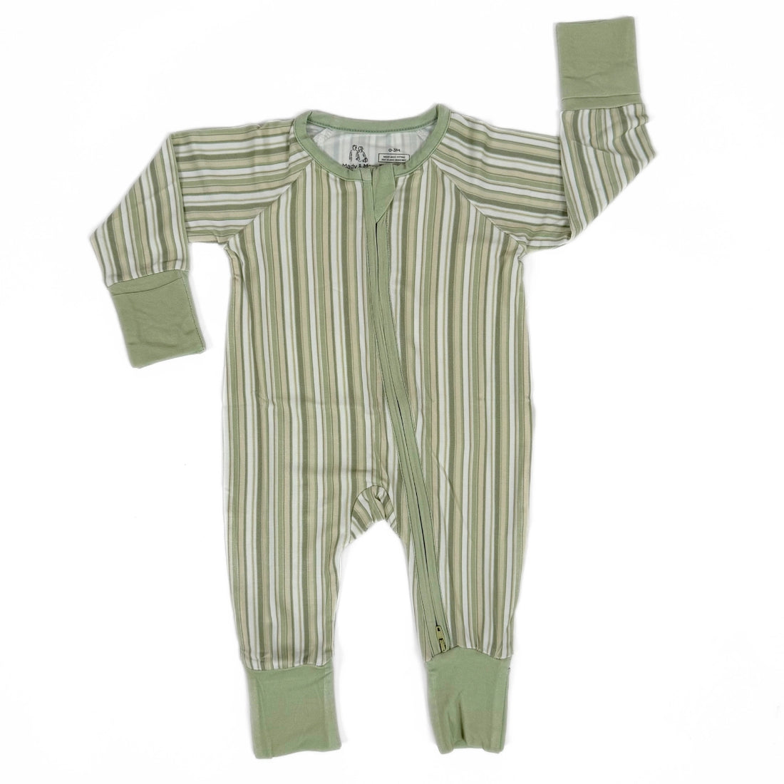 GREEN STRIPE BAMBOO ONE PIECE