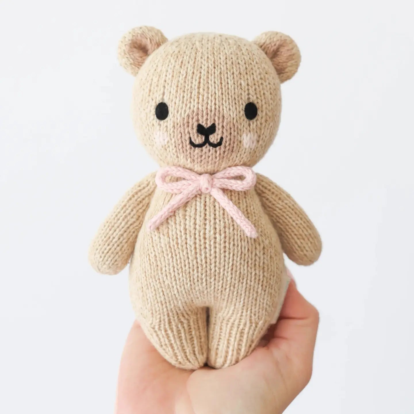 CROCHET BABY HONEY BEAR (BLUSH BOW)