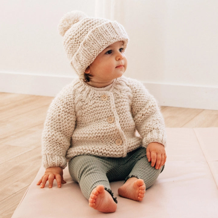 NATURAL CARDIGAN SWEATER