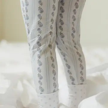 BLUE COTTAGE ROSE RUFFLE SET