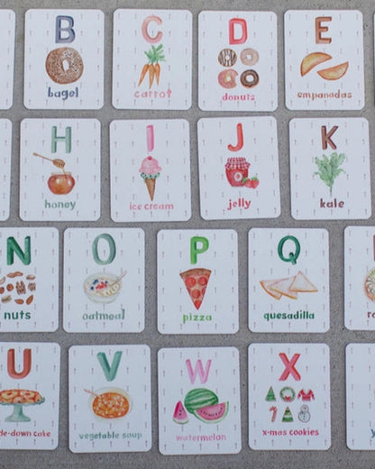 FOODIE THEMED ABC FLASHCARDS