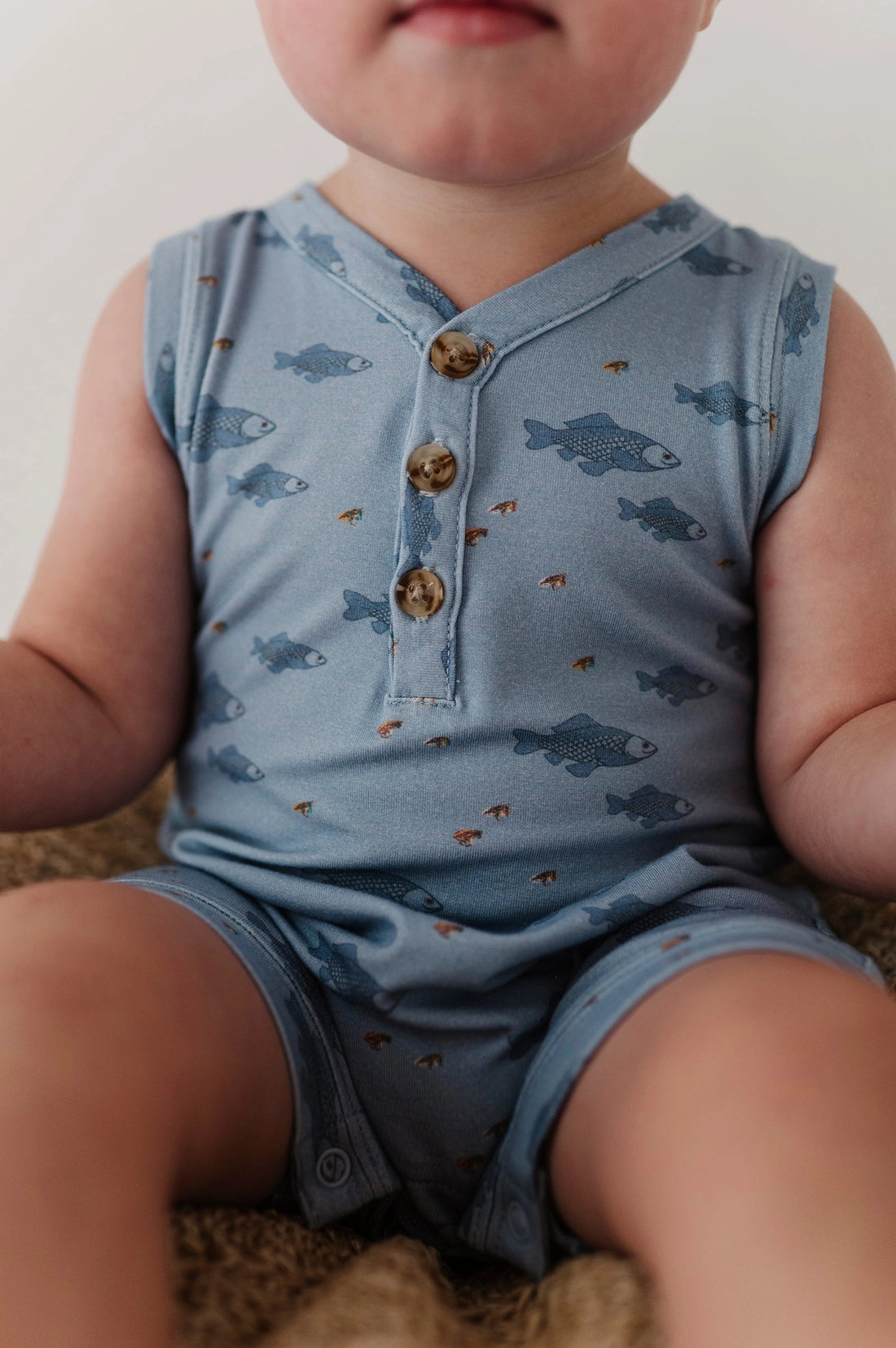 FISH SLEEVELESS ROMPER