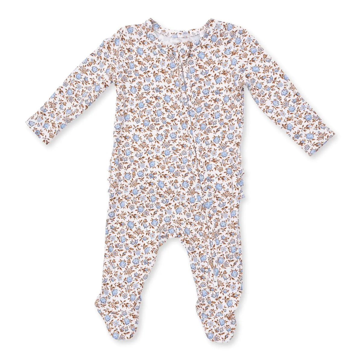 2 WAY RUFFLE ZIPPER FOOTIE - HAZEL FLORAL