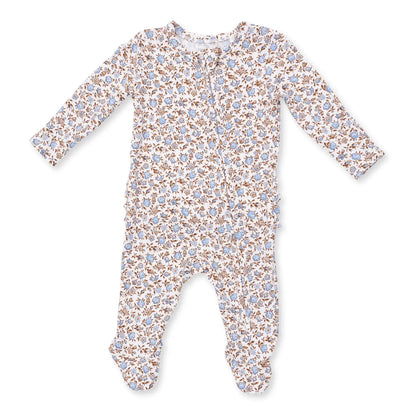 2 WAY RUFFLE ZIPPER FOOTIE - HAZEL FLORAL