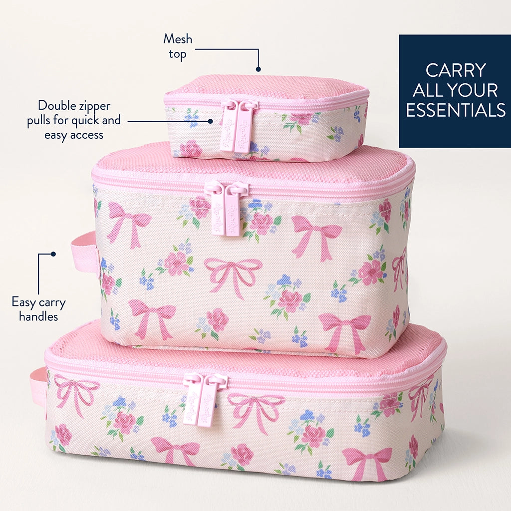 PACK LIKE A BOSS PACKING CUBES - RIBBONS + ROSES