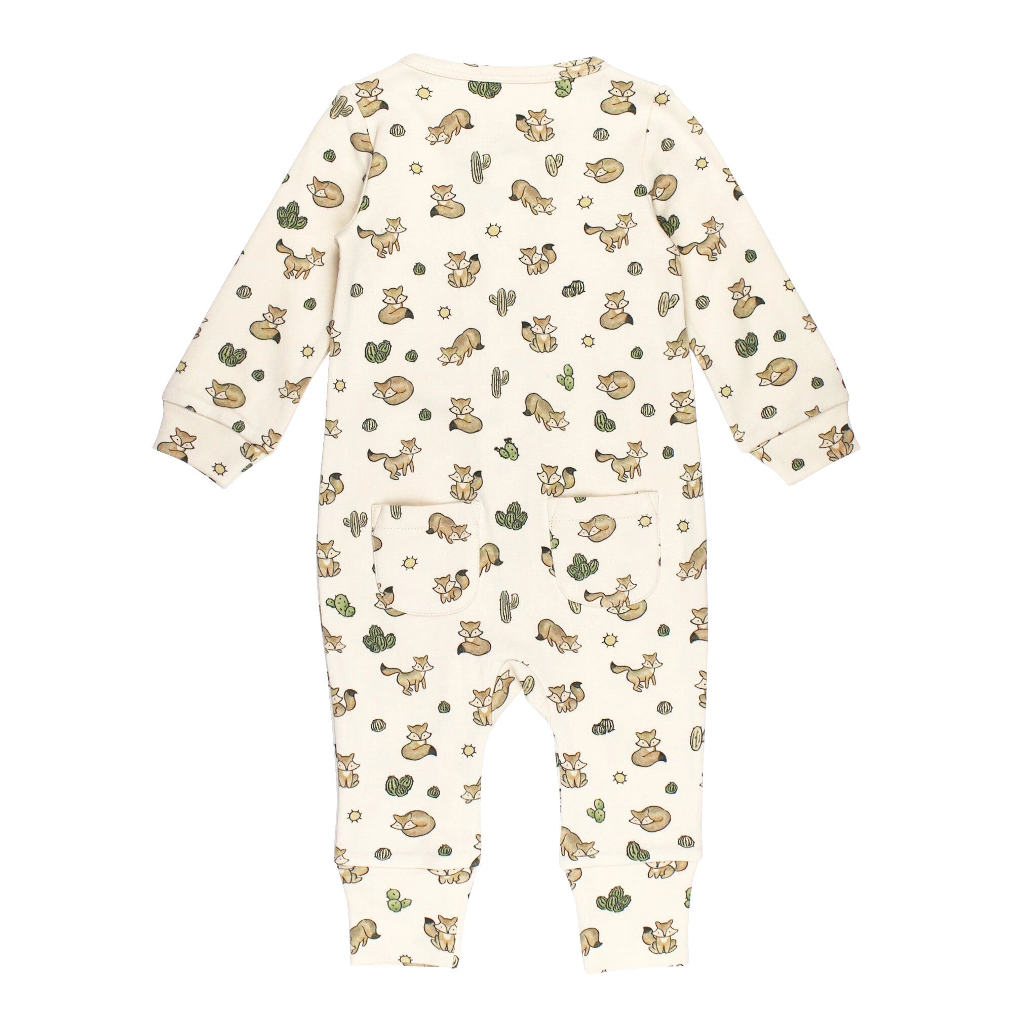 ORGANIC ZIPPER ROMPER - LITTLE FOX