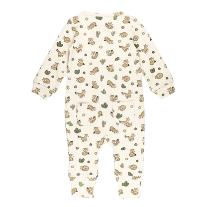 ORGANIC ZIPPER ROMPER - LITTLE FOX
