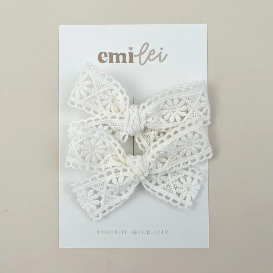 LACE PIGTAIL BOW CLIPS