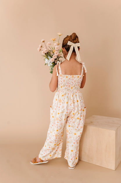 HONEYDEW MEADOW LINEN ROMPER