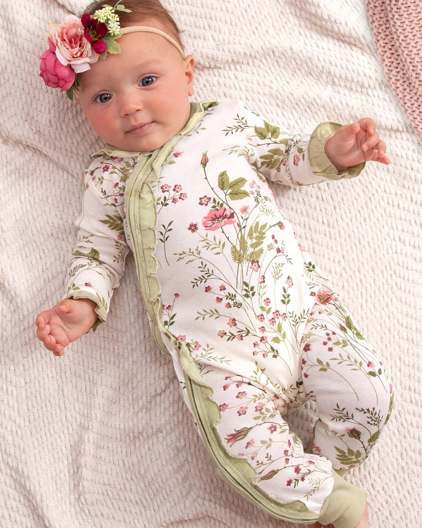 PRETTY PETALS ZIPPER ROMPER