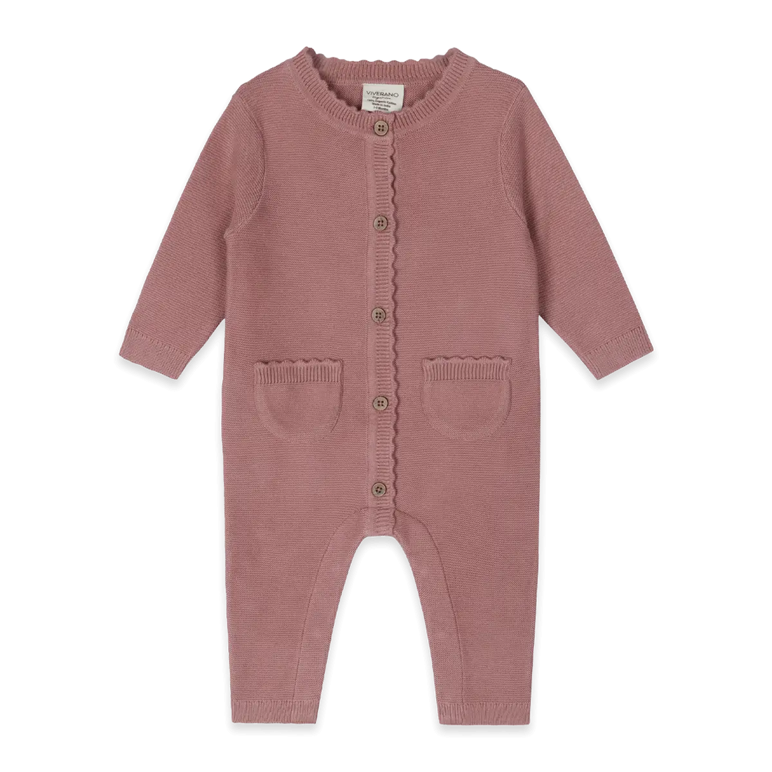 CHUNKY KNIT BUTTON DOWN JUMPSUIT