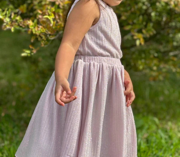 LONDON DRESS - BLUSH SPARKLE