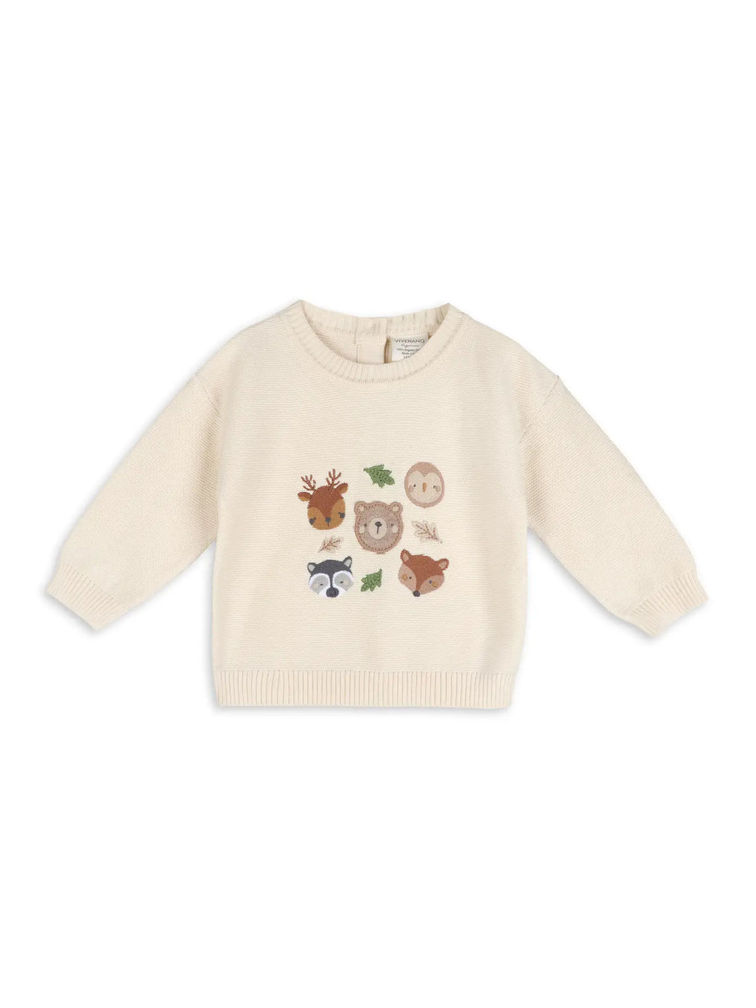 WOODLAND ANIMALS KNIT PULLOVER SWEATER