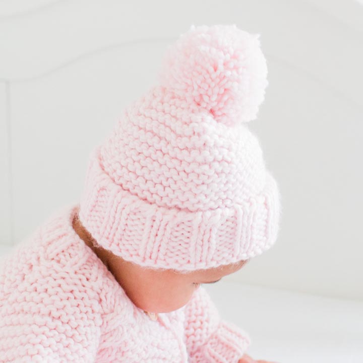 BLUSH PINK BEANIE