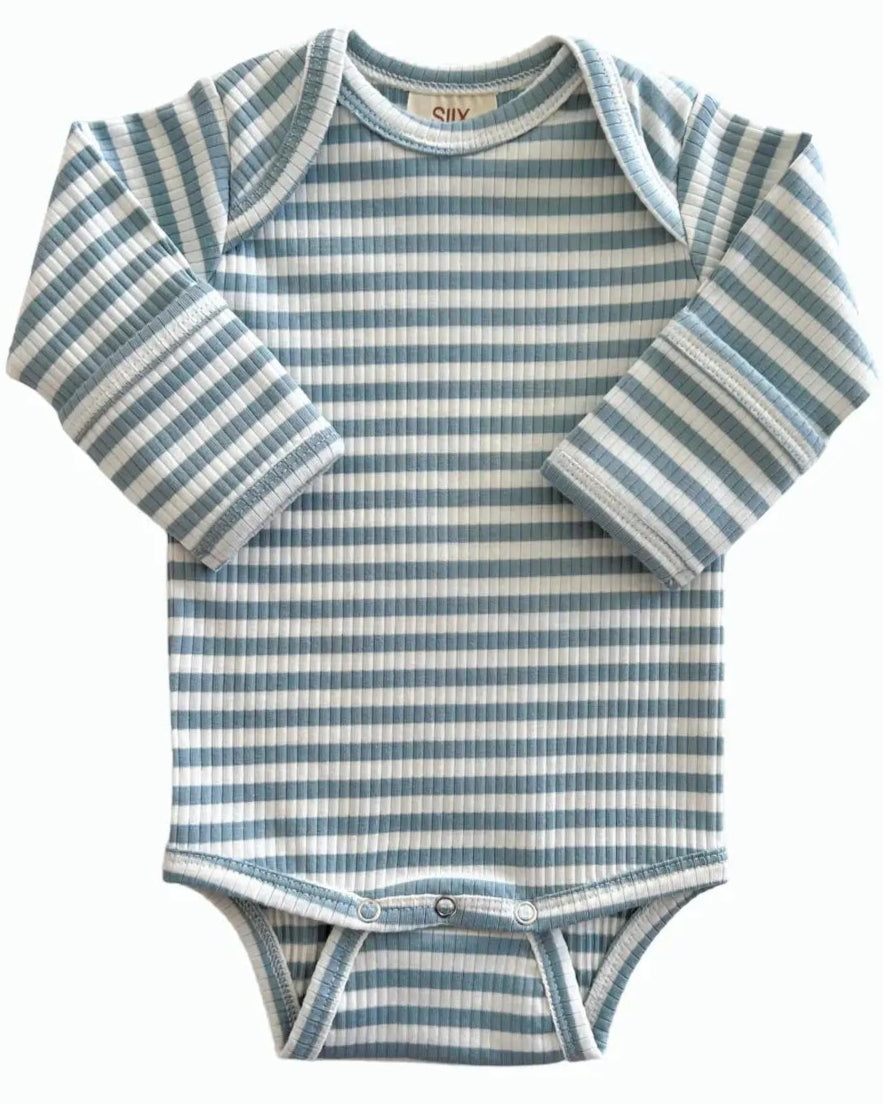 RIBBED LONG SLEEVE BODYSUIT - ORGANIC COTTON